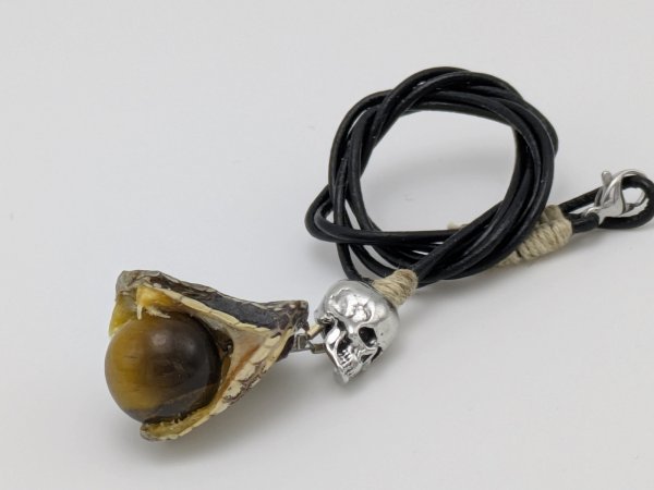 画像2: マムシの頭部プラスティネーションのペンダント　266 (2)